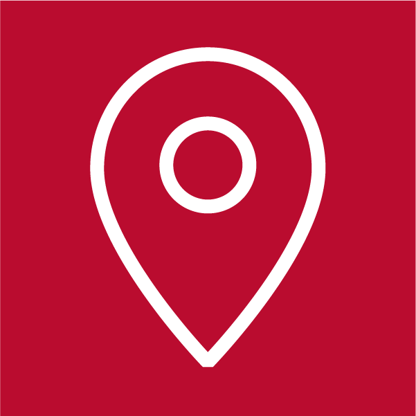 An icon of a pin on a map