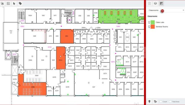 Image showing a floor plan with a custon theme applied.