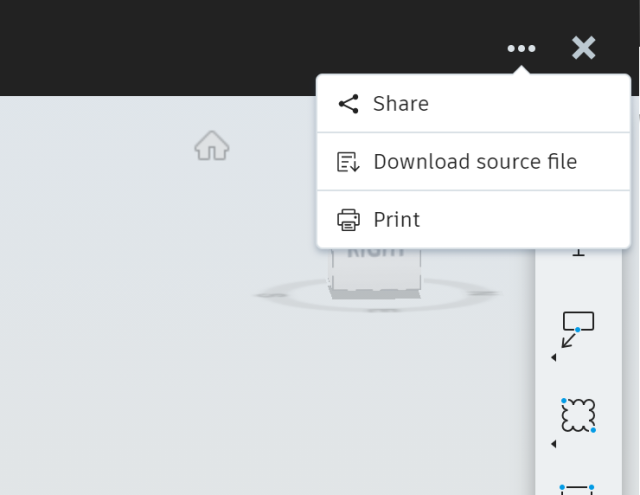 Context menu with Print option