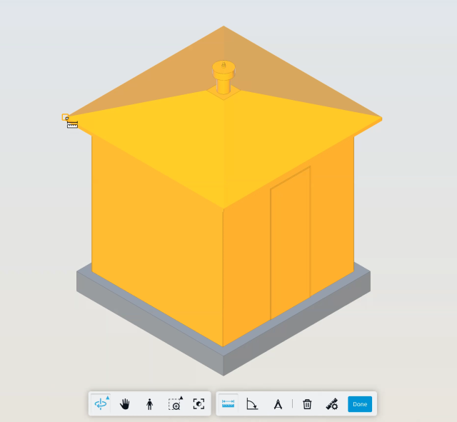 Distance tool on the Measure tools menu