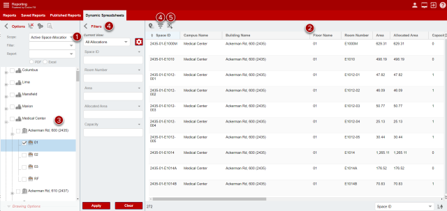 Image showing the steps to customize grid on dynamic spreadsheet