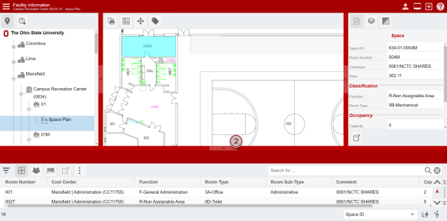 Location of data grid pane elements