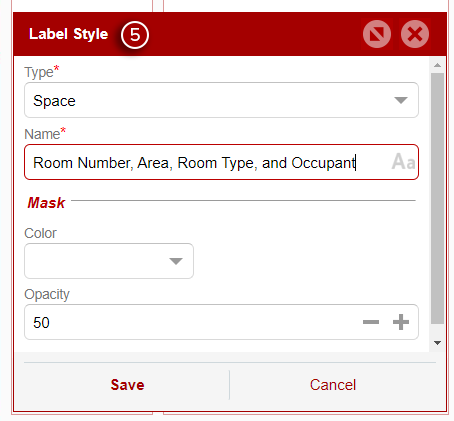 Image showing Label Style attributes