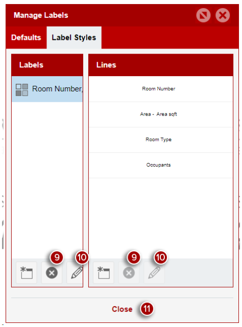 Image showing Remove and Edit Labels icon