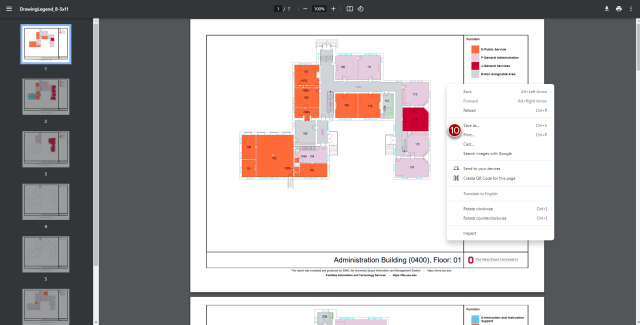 How to save or print multiple floor plans with color-coded themes