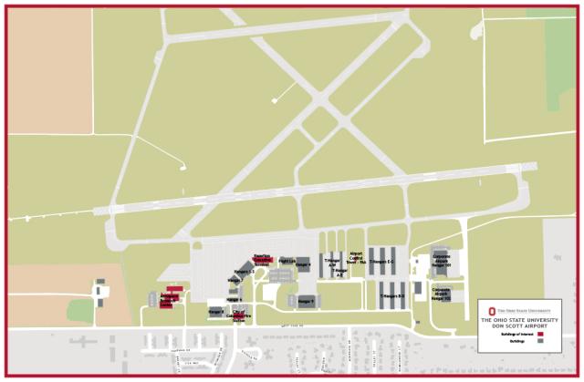 Screenshot of OSU Airport Map.