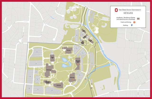 Screenshot of Newark Campus Map.