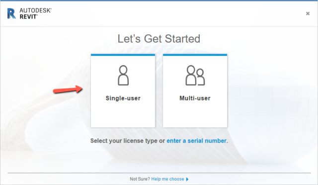 Image showing the location of the Single-User selection.