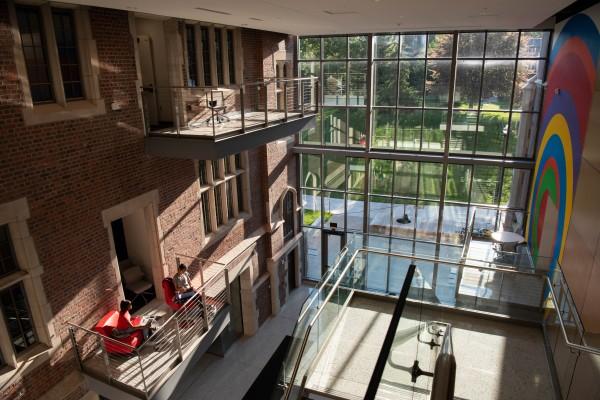 interior of Pomere Hall looking out
