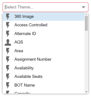 Theme tab before selecting a theme with available theme selection dropdown visible.